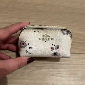 COACH Cherry Blossom Leather Coin Purse